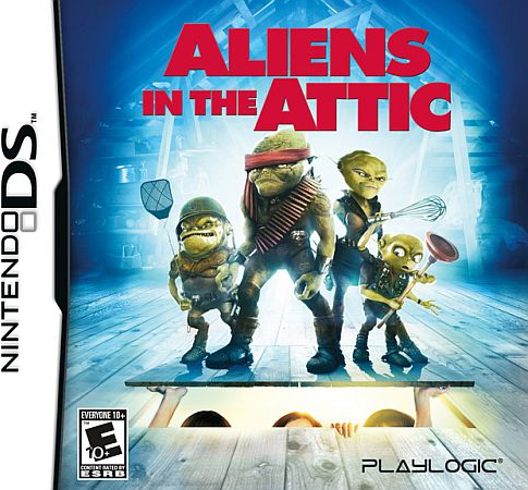 Aliens in the Attic box art for Nintendo DS