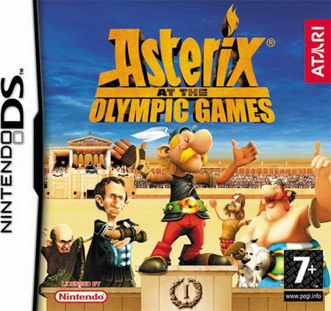 Asterix at the Olympic Games box art for Nintendo DS