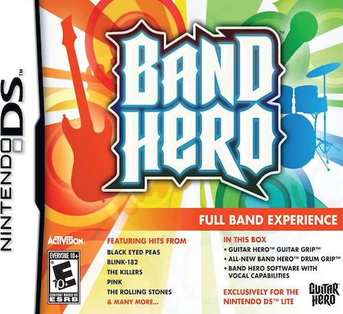Band Hero box art for Nintendo DS