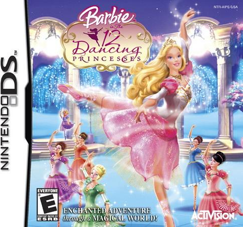 Barbie in The 12 Dancing Princesses box art for Nintendo DS