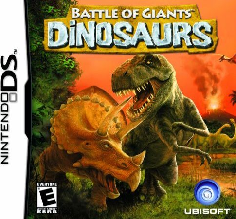 Battle of Giants: Dinosaurs box art for Nintendo DS