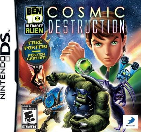 Ben 10: Ultimate Alien Cosmic Destruction box art for Nintendo DS