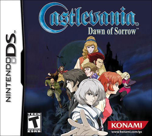 Castlevania Dawn of Sorrow box art for Nintendo DS