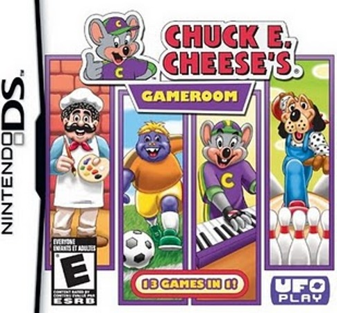 Chuck E. Cheese's Gameroom box art for Nintendo DS