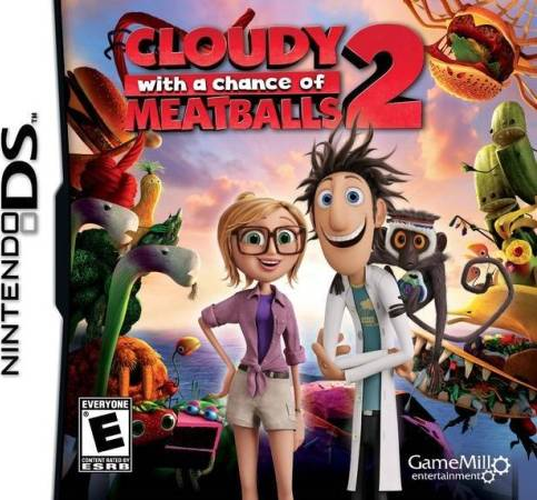 Cloudy With A Chance Of Meatballs 2 box art for Nintendo DS