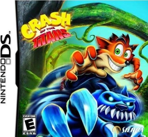 Crash of the Titans box art for Nintendo DS