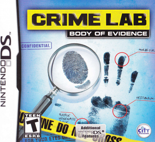 Crime Lab: Body of Evidence box art for Nintendo DS
