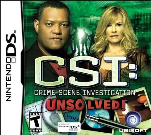 CSI: Crime Scene Investigation Unsolved box art for Nintendo DS