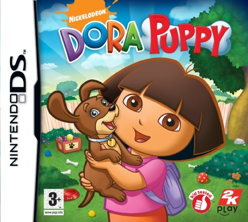 Dora Puppy box art for Nintendo DS