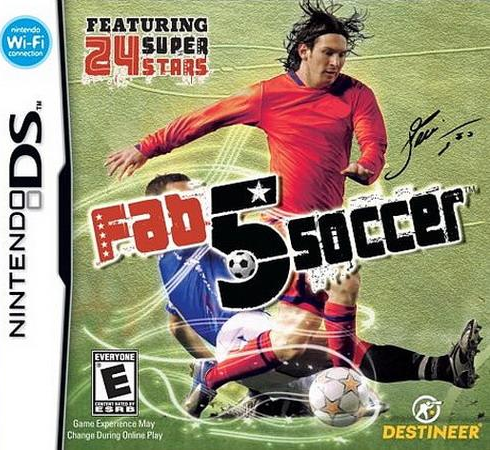 Fab 5 Soccer box art for Nintendo DS