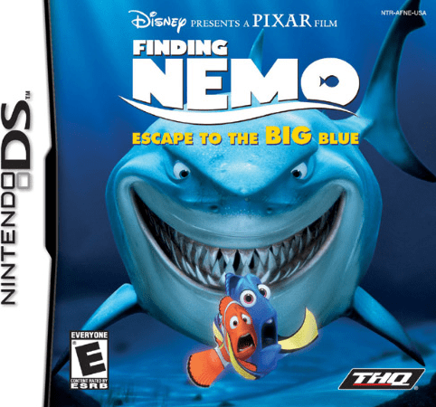 Finding Nemo Escape to the Big Blue box art for Nintendo DS