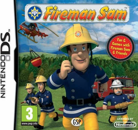 Fireman Sam box art for Nintendo DS