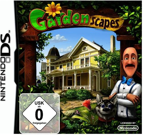 Gardenscapes box art for Nintendo DS
