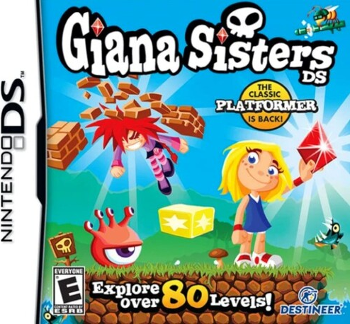 Giana Sisters DS box art for Nintendo DS