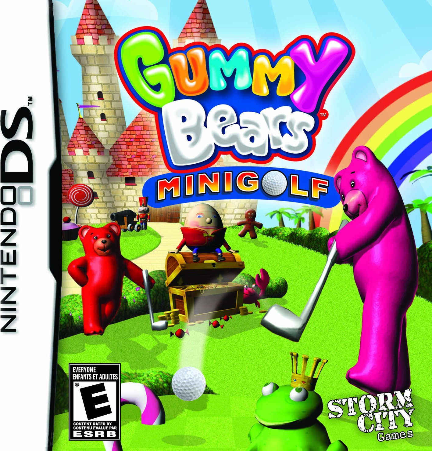 Gummy Bears Minigolf box art for Nintendo DS