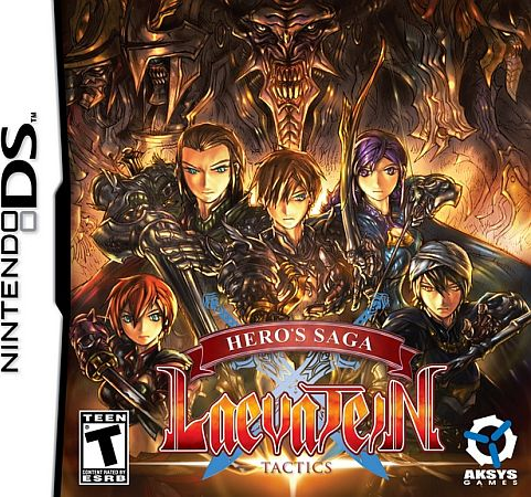 Hero's Saga Laevatein Tactics box art for Nintendo DS