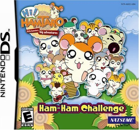 Hi! Hamtaro Ham-Ham Challenge box art for Nintendo DS