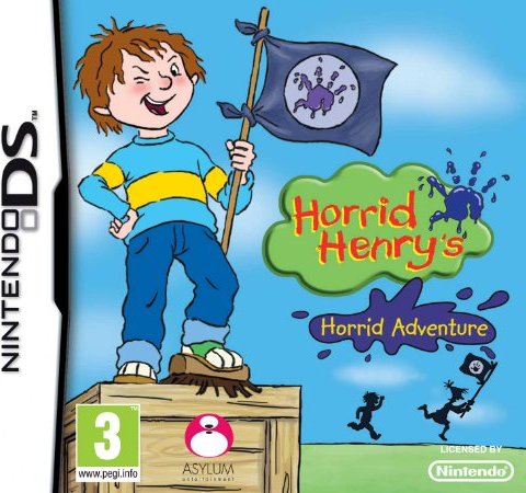 Horrid Henry's: Horrid Adventure box art for Nintendo DS