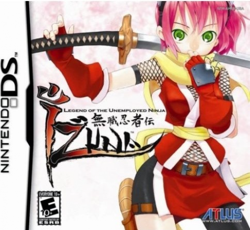 Izuna Legend of the Unemployed Ninja box art for Nintendo DS