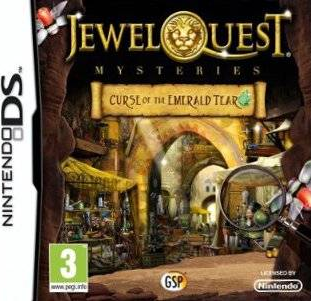 Jewel Quest: Mysteries: Curse of the Emerald Tear box art for Nintendo DS