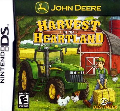 John Deere Harvest in the Heartland box art for Nintendo DS