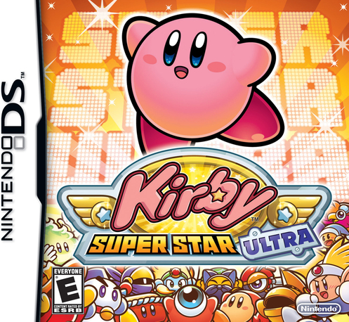Kirby Super Star Ultra box art for Nintendo DS