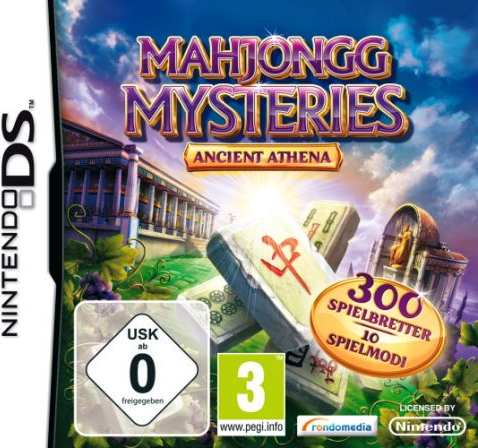 Mahjong Mysteries: Ancient Athena box art for Nintendo DS