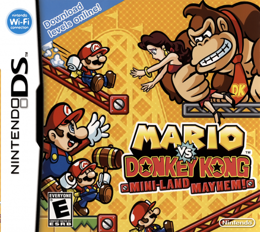Mario vs. Donkey Kong Mini-Land Mayhem box art for Nintendo DS