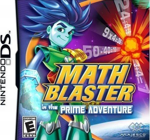 Math Blaster in the Prime Adventure box art for Nintendo DS