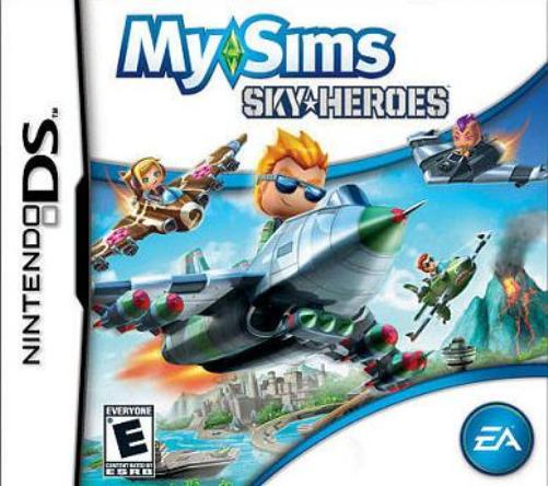 MySims SkyHeroes box art for Nintendo DS