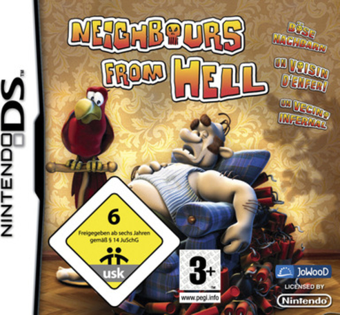Neighbours from Hell box art for Nintendo DS