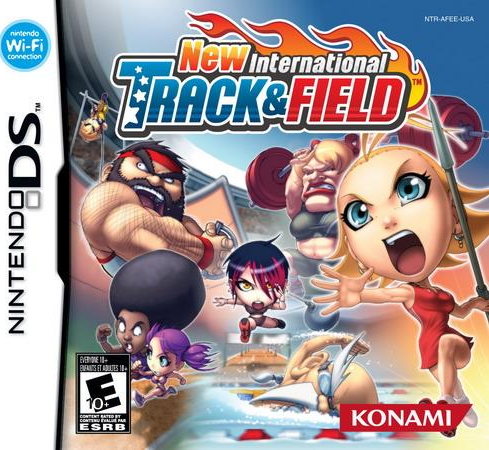 New International Track & Field box art for Nintendo DS