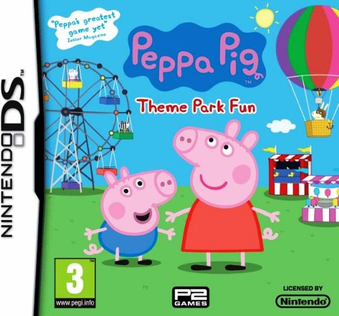 Peppa Pig: Theme Park Fun box art for Nintendo DS