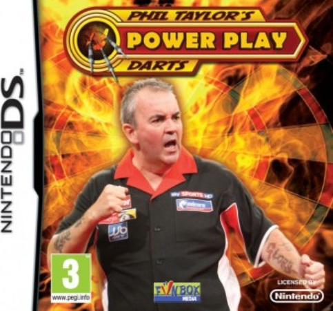 Phil Taylor's Power Play Darts box art for Nintendo DS
