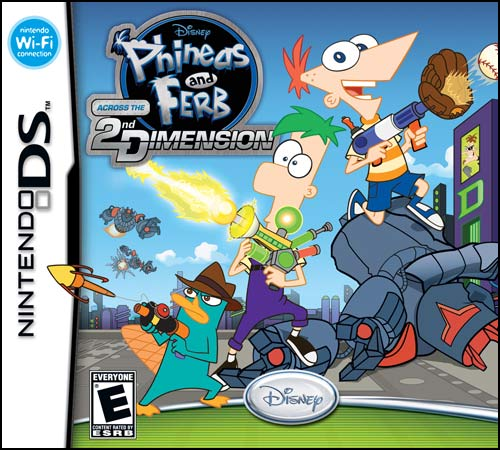 Phineas and Ferb: Across the 2nd Dimension box art for Nintendo DS