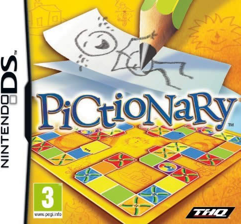Pictionary box art for Nintendo DS