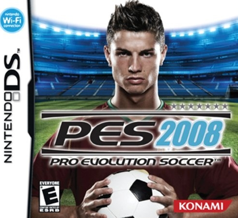 Pro Evolution Soccer 2008 box art for Nintendo DS