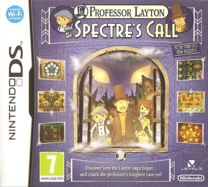 Professor Layton and the Spectre's Call box art for Nintendo DS
