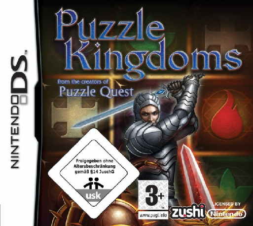 Puzzle Kingdoms box art for Nintendo DS