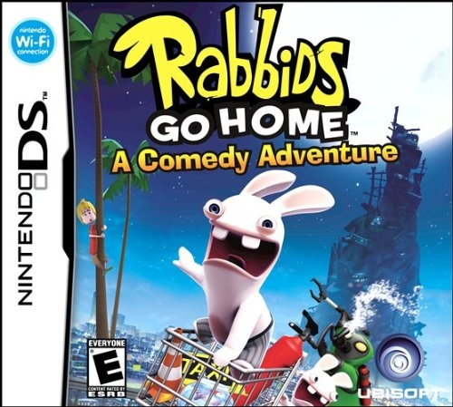 Rabbids Go Home box art for Nintendo DS