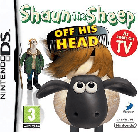 Shaun the Sheep: Off His Head box art for Nintendo DS