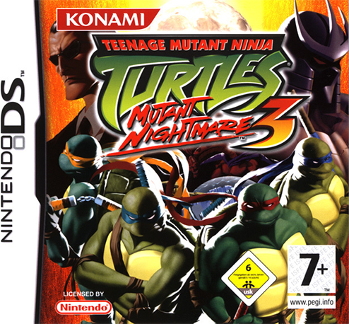 Teenage Mutant Ninja Turtles 3 Mutant Nightmare box art for Nintendo DS