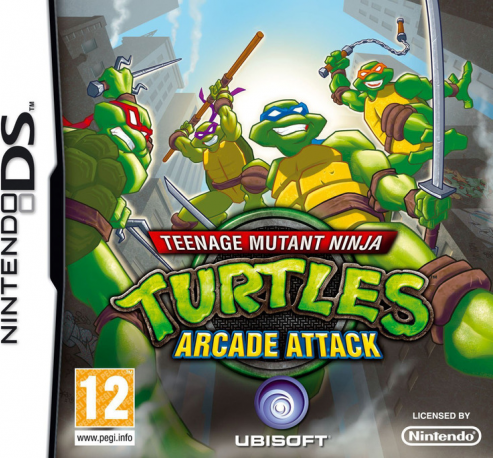 Teenage Mutant Ninja Turtles: Arcade Attack box art for Nintendo DS
