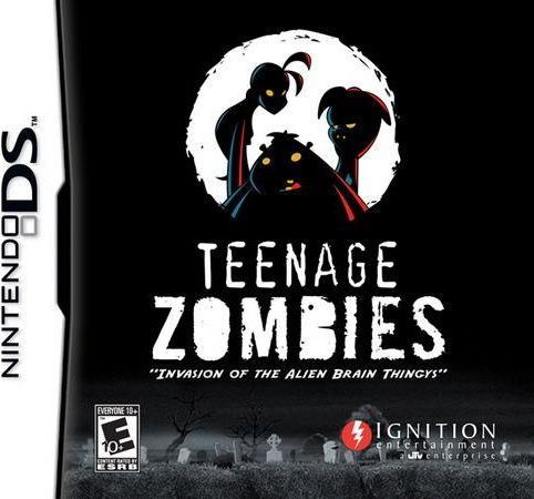 Teenage Zombies: Invasion Of The Alien Brain Thingy's box art for Nintendo DS