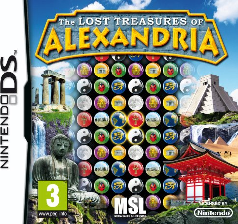 The Lost Treasures of Alexandria box art for Nintendo DS