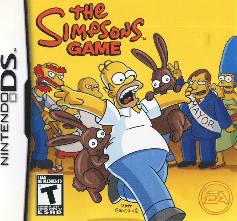 The Simpsons Game box art for Nintendo DS