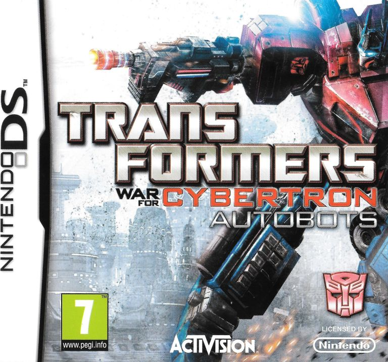 Transformers: War for Cybertron Autobots box art for Nintendo DS
