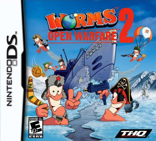 Worms Open Warfare 2 box art for Nintendo DS