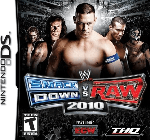 WWE Smackdown vs. Raw 2008 box art for Nintendo DS