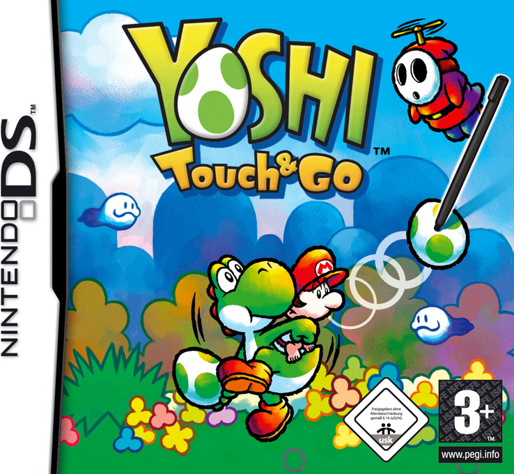 Yoshi Touch and Go box art for Nintendo DS